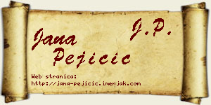Jana Pejičić vizit kartica